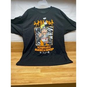 Japanese Kitchen Steakhouse Naruto Ichiraku Ramen Shop Black T-Shirt Size: M